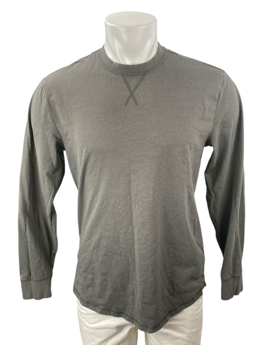 Weatherproof Mens Gray Long Sleeve Crew Neck Basic Casual T Shirt Tee Top Size M